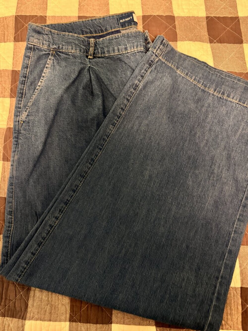 Old Navy High-Waisted Taylor Trouser Wide-Leg Denim Pants Size 18 - CL0498 - Picture 6 of 8
